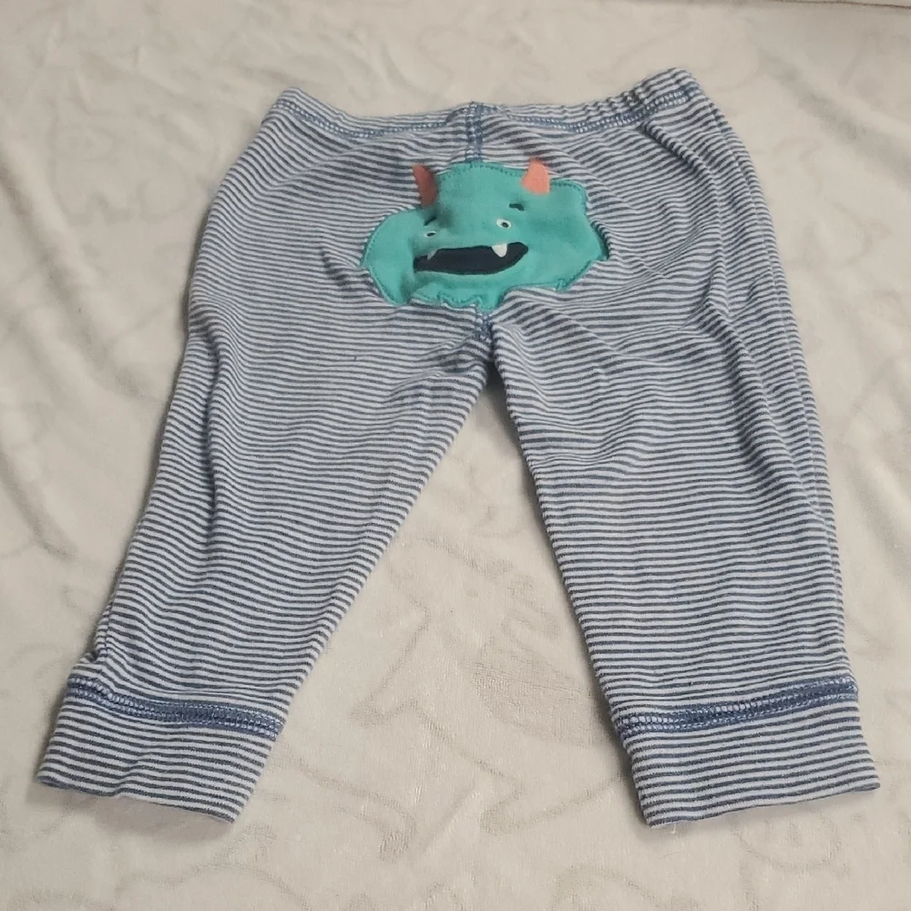 🐻 Carter's Blue and White Striped Joggers
